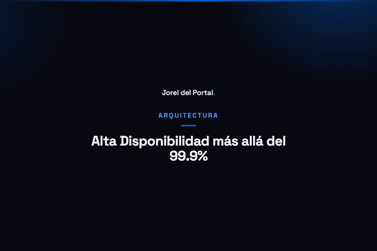 Diseño de sistemas de alta disponibilidad