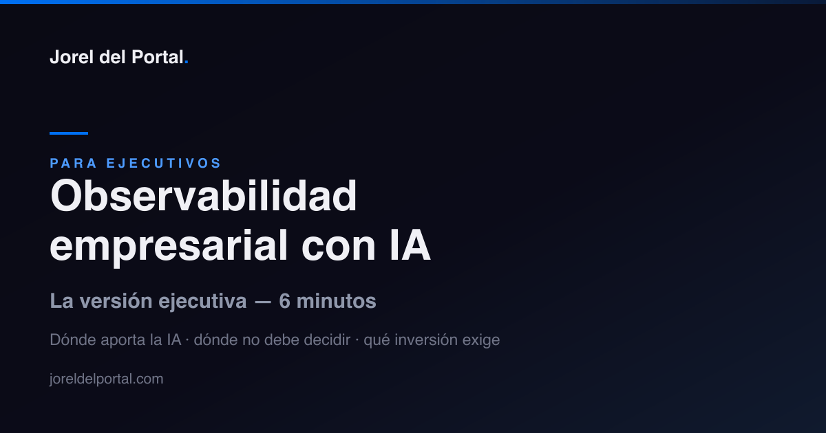 Observabilidad empresarial con IA: la versión ejecutiva