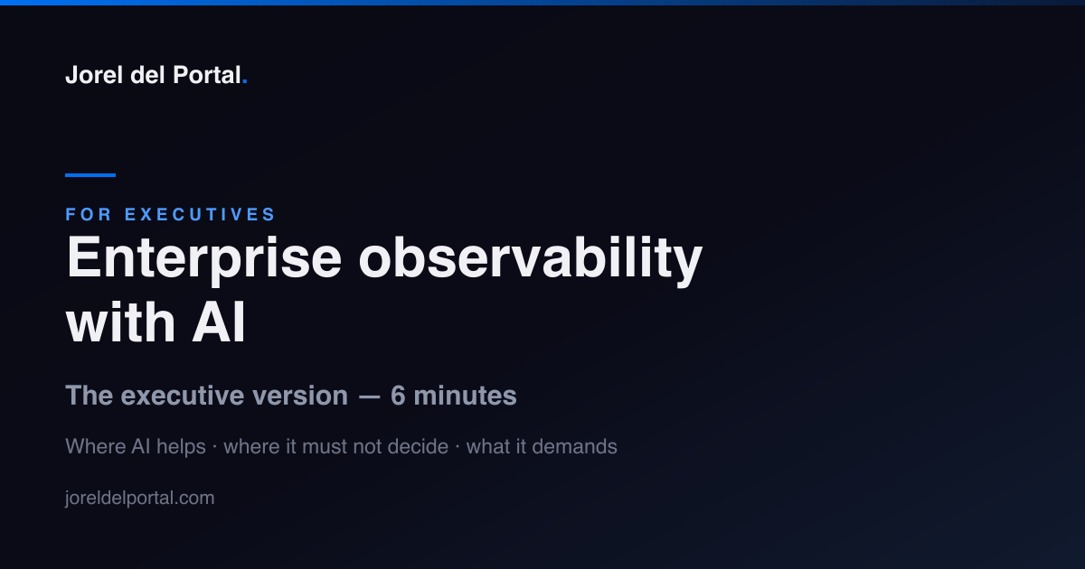 Enterprise observability with AI: the executive version