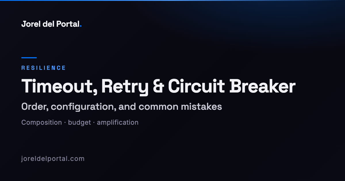 Timeout, Retry, and Circuit Breaker: order, configuration, and mistakes